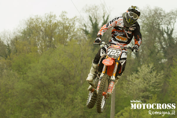 Michael Mantovani, pilota MX2 Apex team in azione a Castellarano