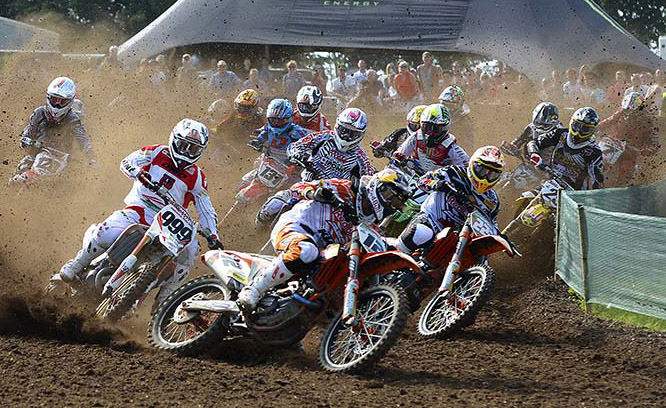 una partenza del Mondiale Motocross MX1 2012